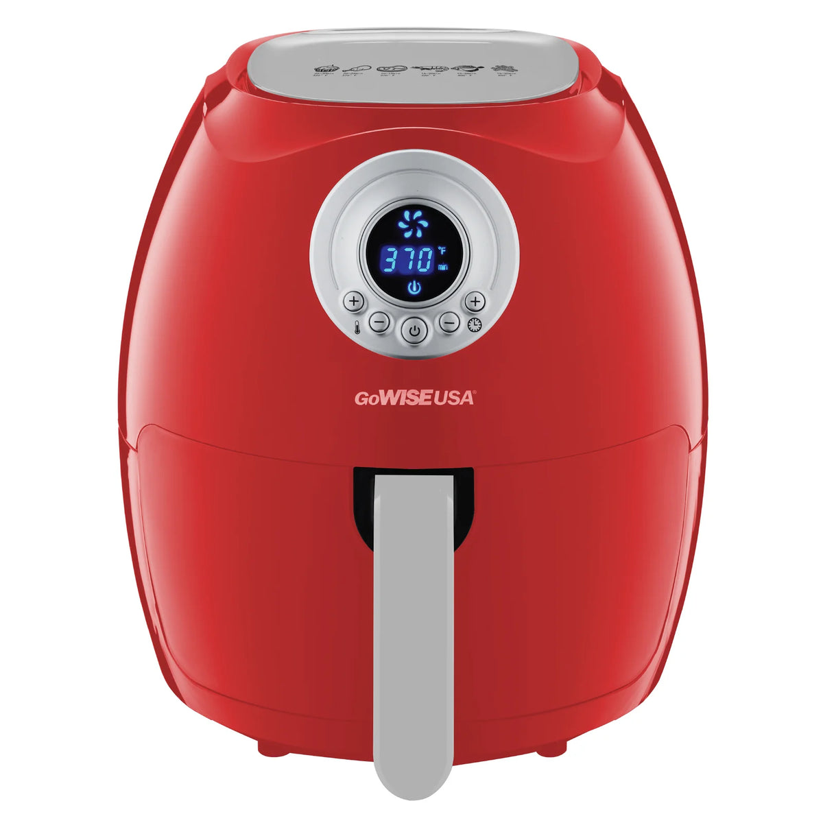 3.7-Qt. 1200 Watts Digital Air Fryer (Red) I114