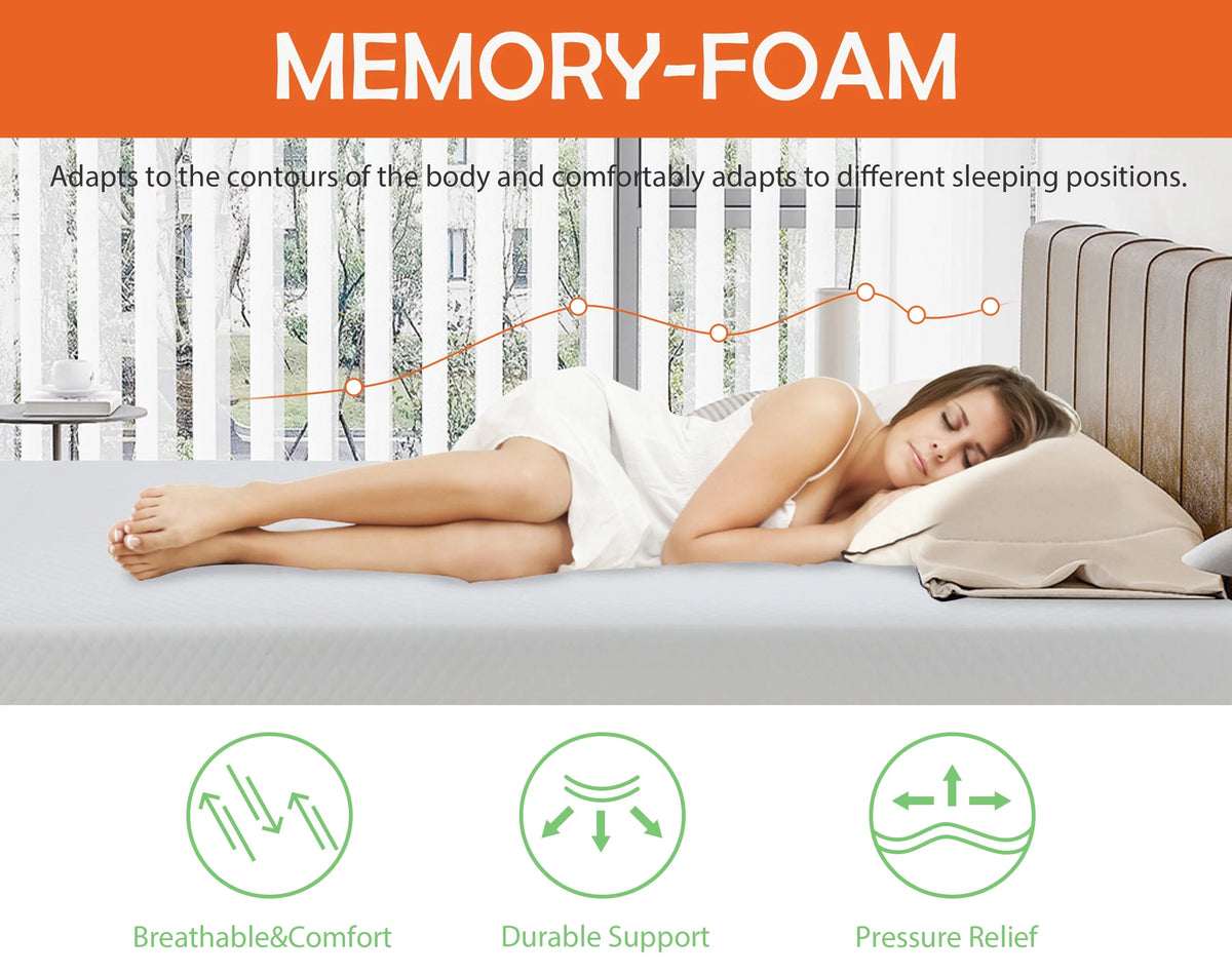 Twin Size Medium Firm Memory Mattress T4907