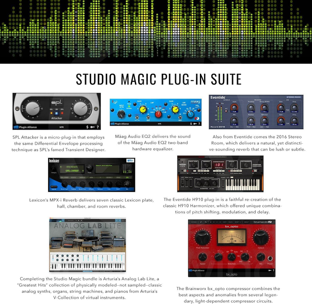 2x2 USB Recording System with Multimedia Reference Monitors and Microphone O2763