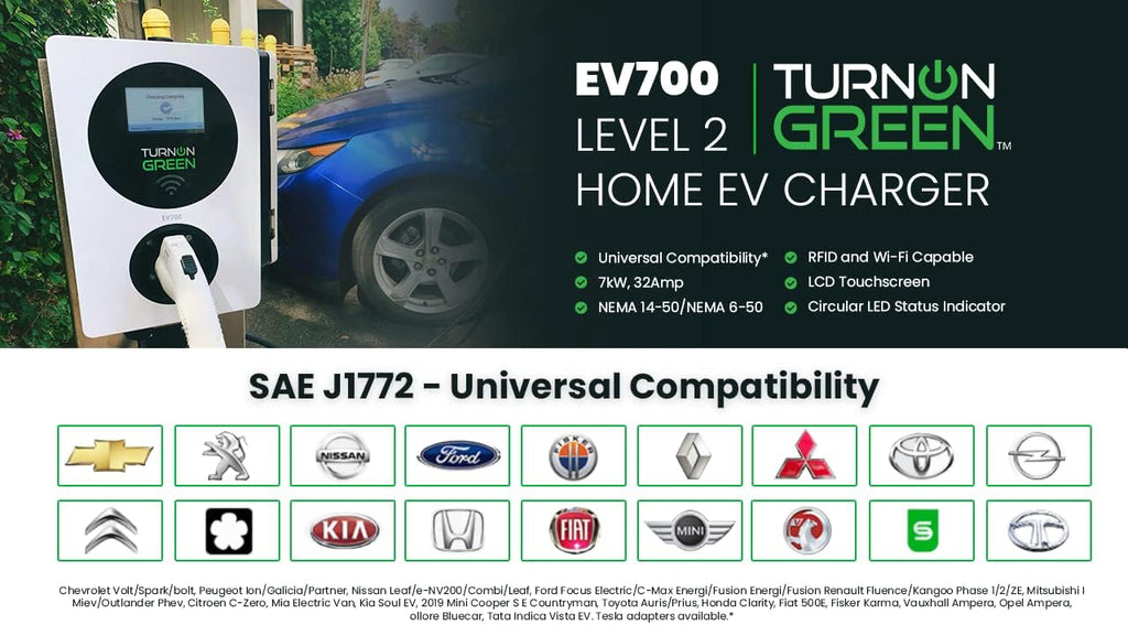 Level 2 Smart Electric Vehicle Charger with 18ft Cable M33357