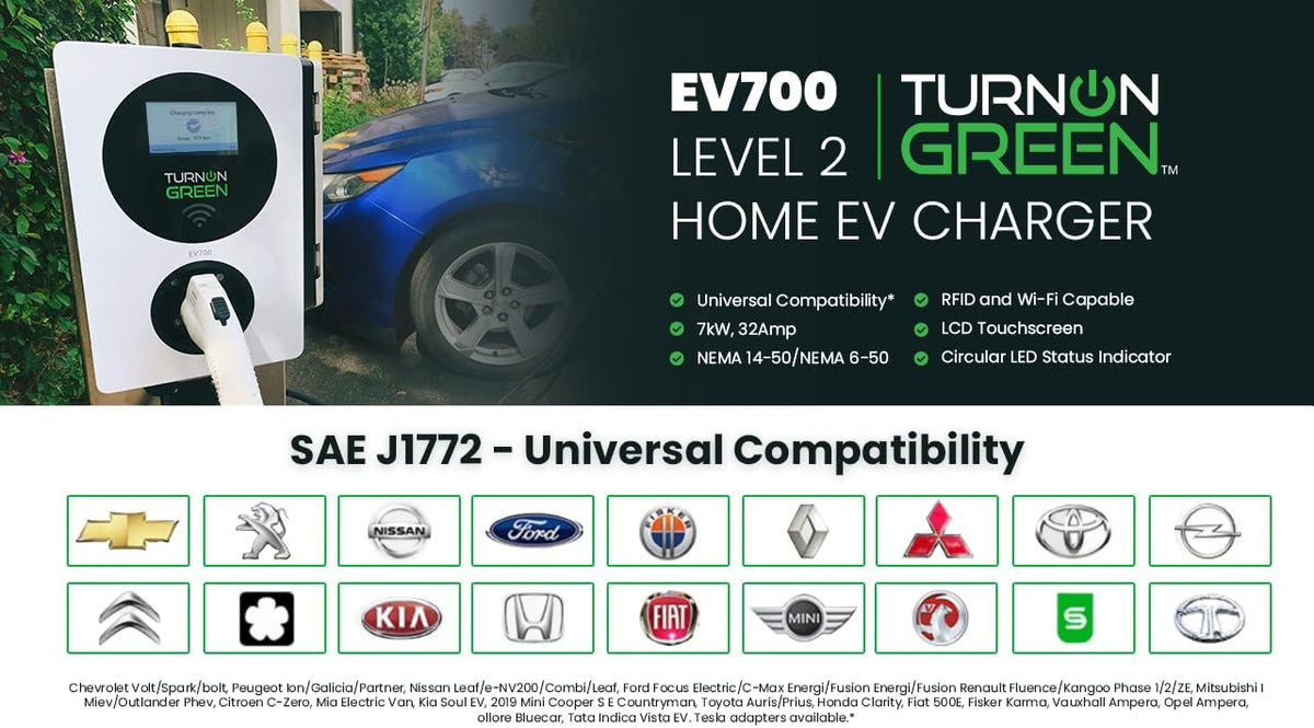 Level 2 Smart Electric Vehicle Charger with 18ft Cable M33357