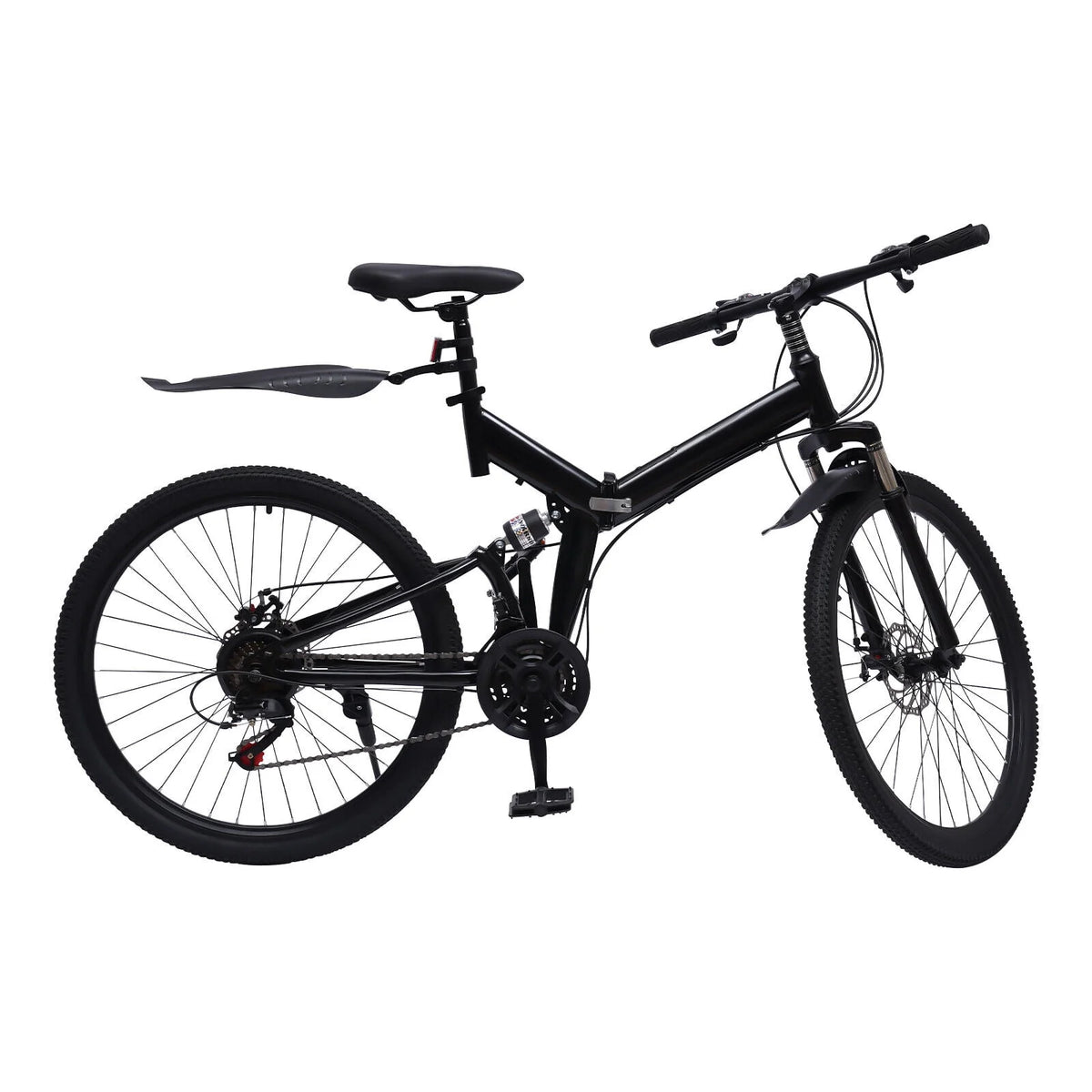 21 Speed Folding Mountain Bike Carbon Steel Adults Foldable Bicycle V139