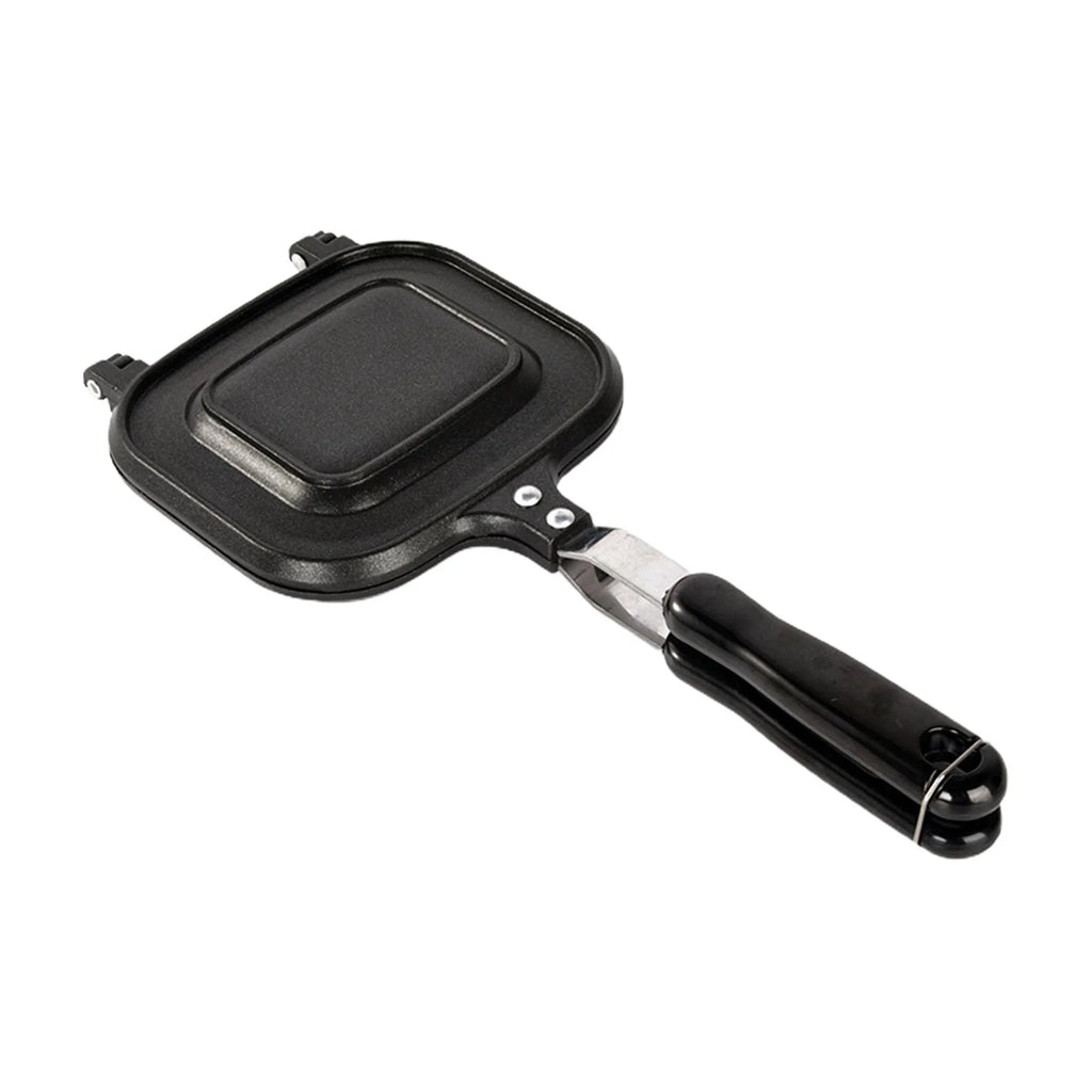 Double Sided Non Stick Bread Toast Maker Pan with Heat Resistant Handles J69759