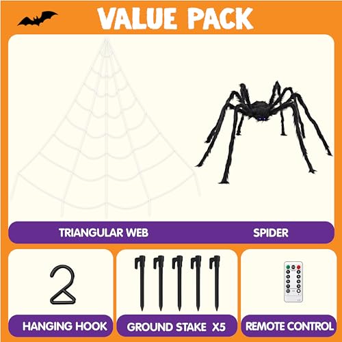 Halloween Light-up Spider and Spiderweb X960