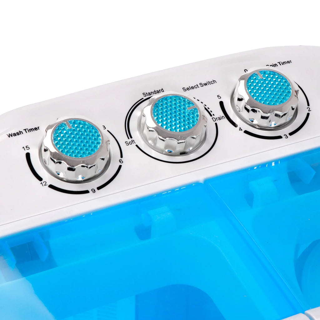 Portable Mini Twin Tub Washing Machine 9.9lbs Capacity X882118