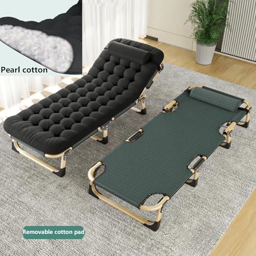 Blue Portable Folding Camping Cot with Mattress and Pillow M331