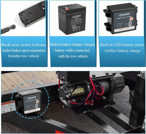12V 5AH Trailer Brakes Breakaway Kit with Battery V56959