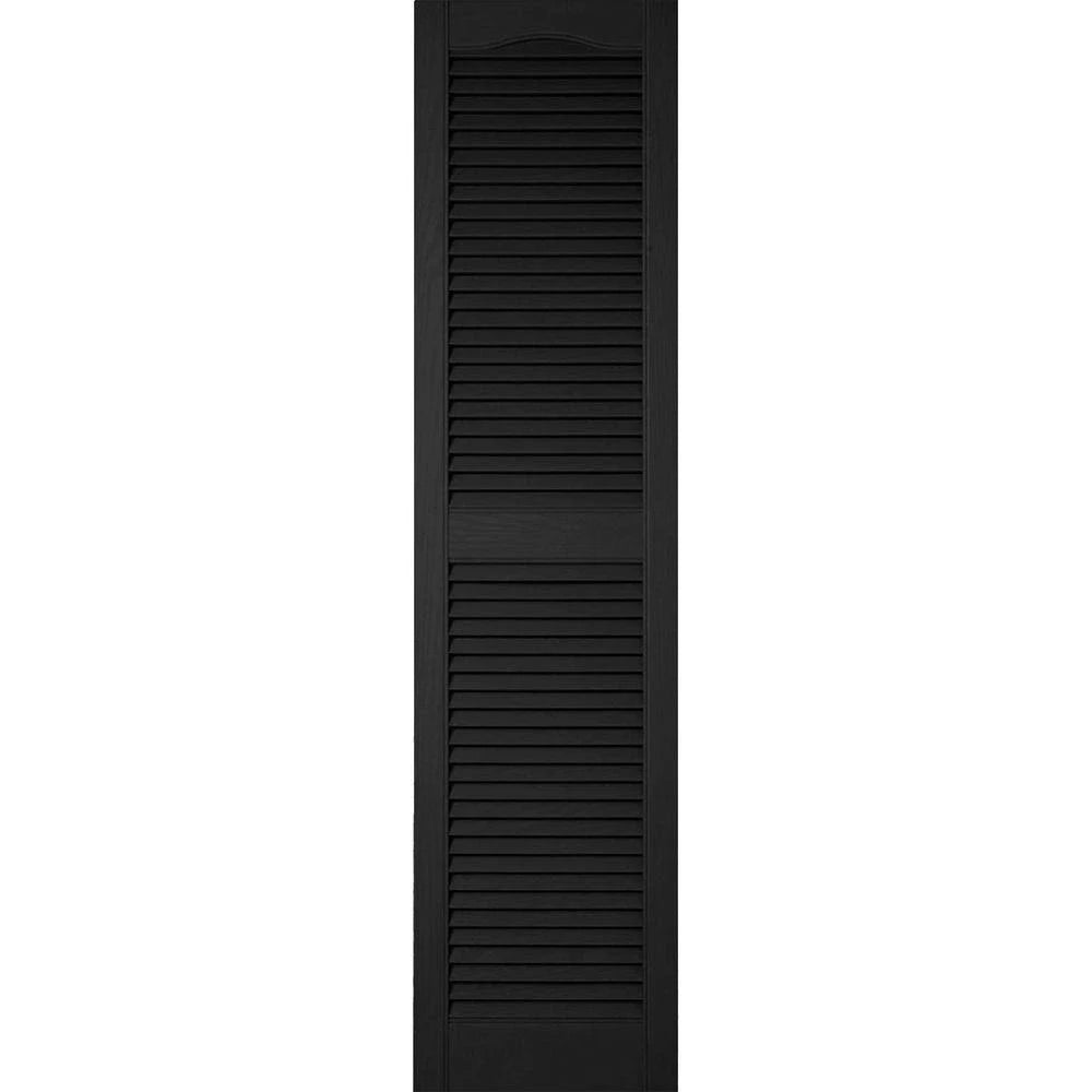 Black Vinyl Open Louver Shutters N10774