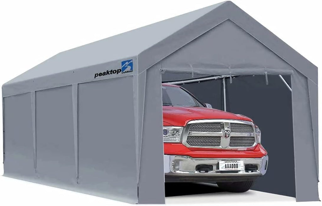 12 x 20ft Heavy Duty Carport with Removable Sidewalls U82345