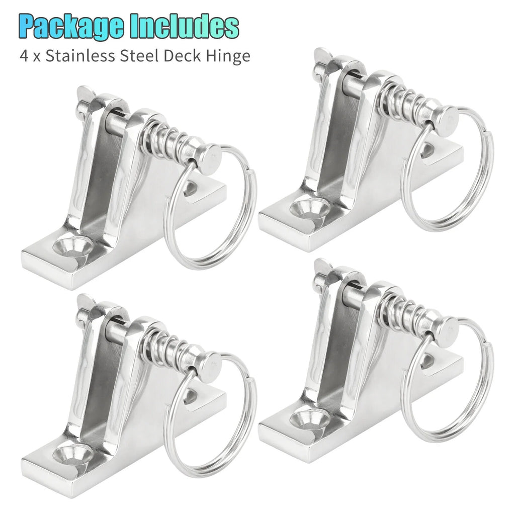 316 Stainless Steel Top Deck Hinge Mount Fitting Hardware Marine Boat Bimini C844615