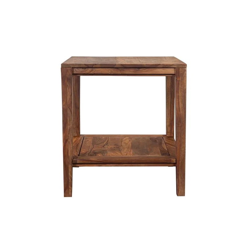 Sheesham Wood End Table Natural Finish Set of 2 X48121