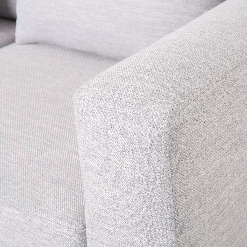 Light Gray Fabric 3 Seater Sofa with Accent Pillows I793985