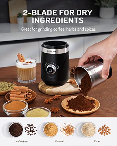 Adjustable Electric Coffee Grinder with 1 Removable Stainless Steel Bowl, Silver L403
