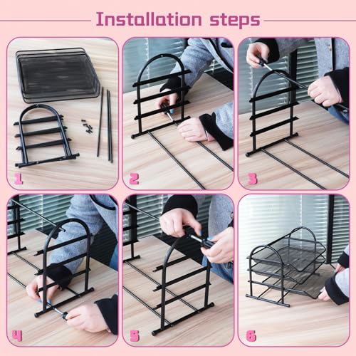 Black 5 Tier Mesh Desktop Letter Trays J433300
