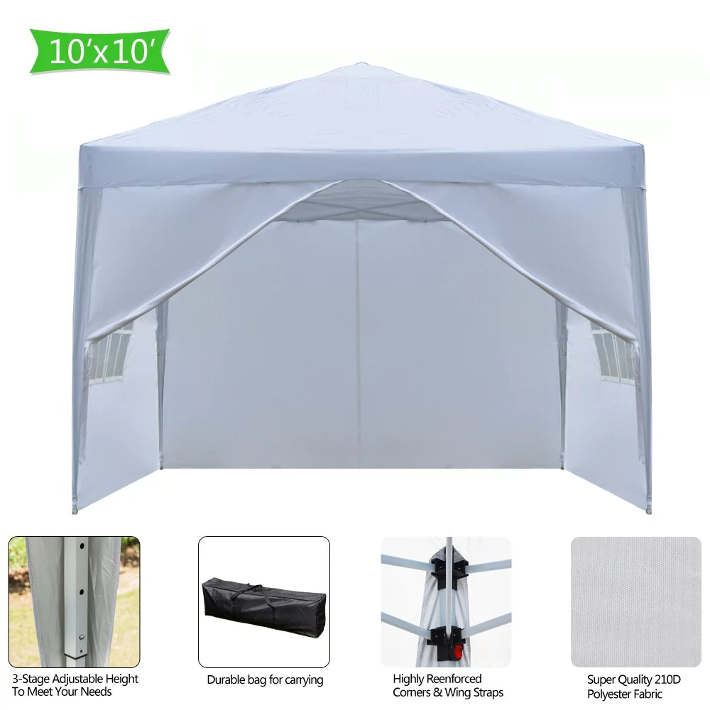 10ft x 10ft Pop Up Gazebo Canopy Tent Blue M160