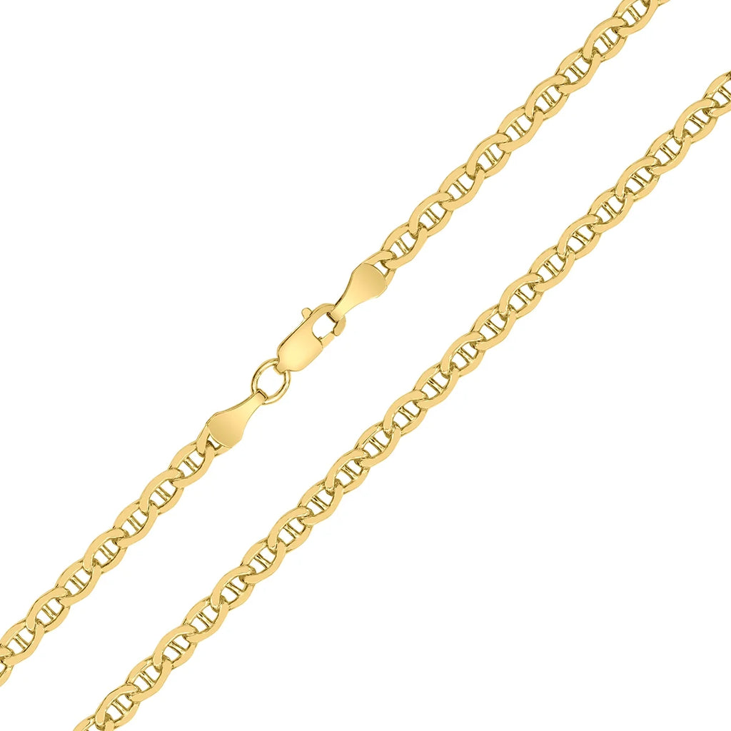 14K Yellow Gold Filled 3.2MM Mariner Link Chain with Lobster Clasp - 24 Inch B568