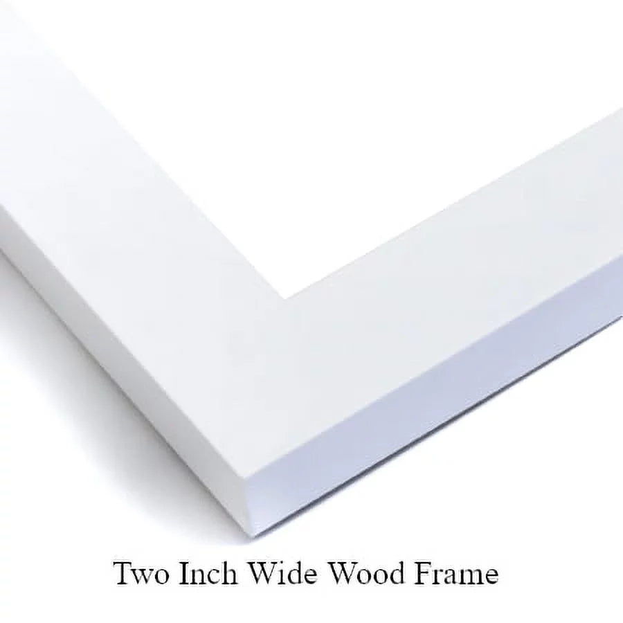 White Modern Wood Framed Art Print Z732841