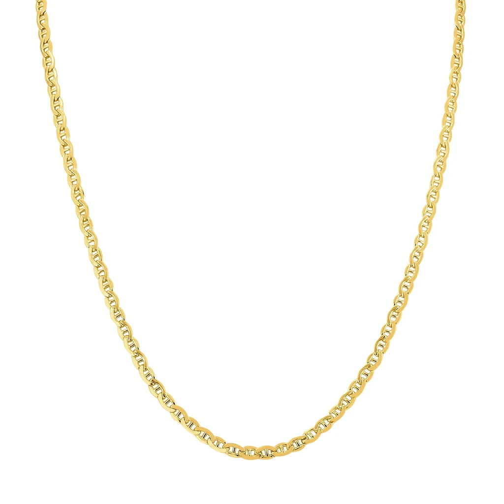 14K Yellow Gold Filled 3.2MM Mariner Link Chain with Lobster Clasp - 24 Inch B568