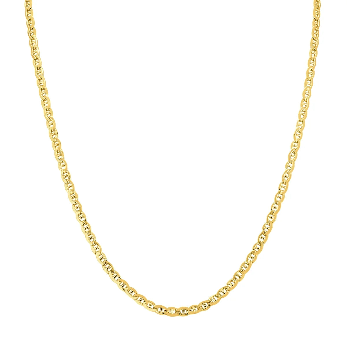 14K Yellow Gold Filled 3.2MM Mariner Link Chain with Lobster Clasp - 24 Inch B568