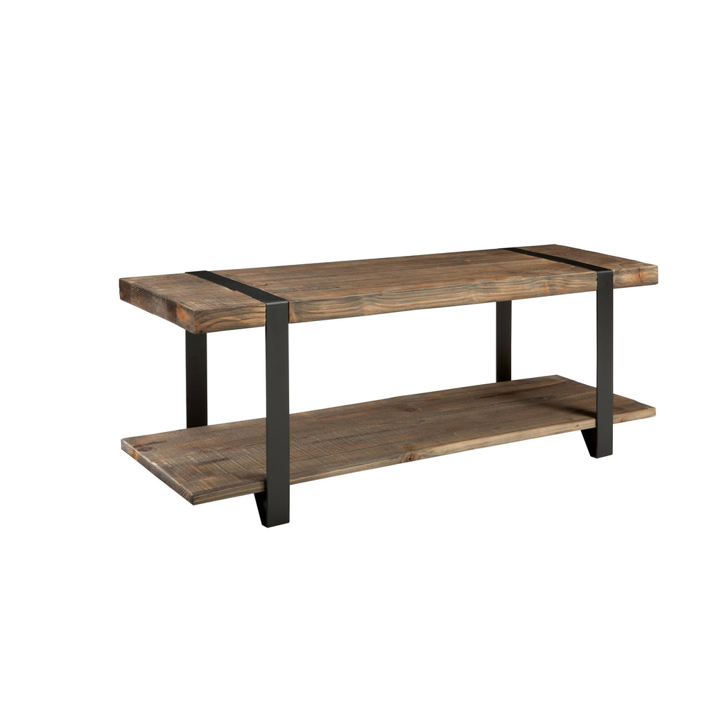 Natural Reclaimed Wood and Metal Bench K2452