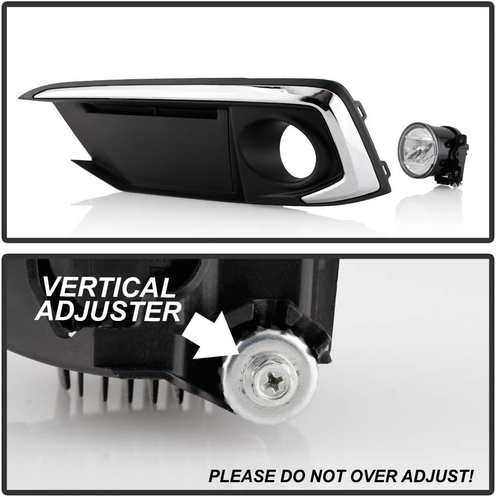 LED Bumper Fog Lights Driving Lamps Pair Set Assembly V8882