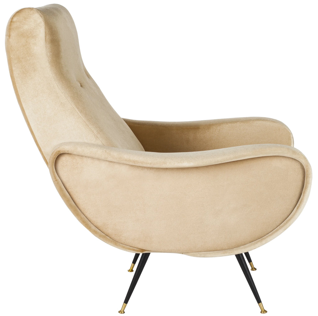 Camel Velvet Accent Chair T970303