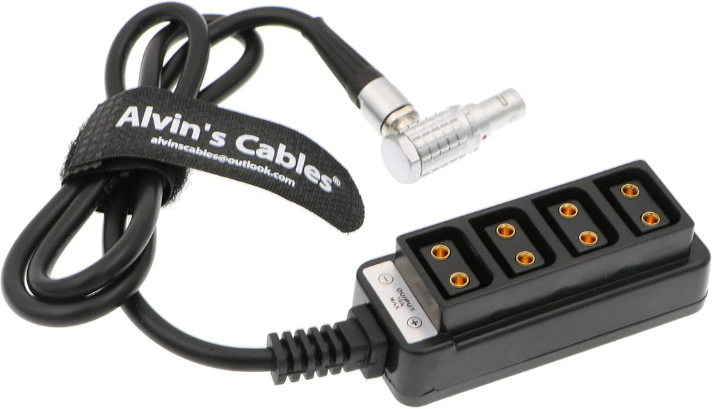 2 Pin Right Angle to 4 D Tap Splitter Cable, Pack of 2 K32300