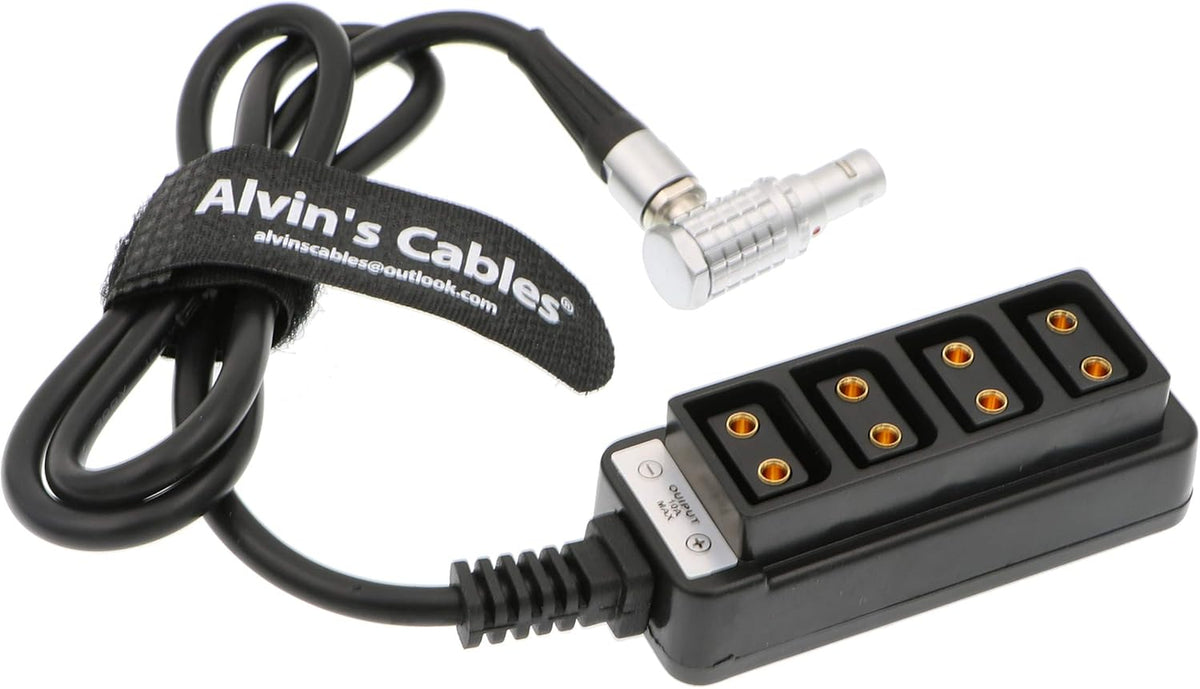 2 Pin Right Angle to 4 D Tap Splitter Cable, Pack of 2 K32300
