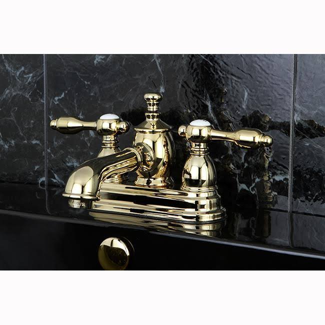 Polished Brass Centerset Lavatory Faucet with Pop-Up X8060