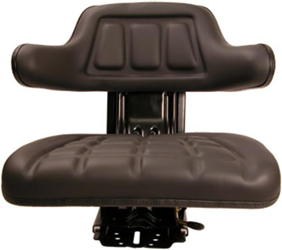 Black Universal Tractor Seat with Base & Tracks U65979