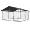 Heavy Duty Outdoor Dog Kennel with Black UV & Water Resistant Cover B15104