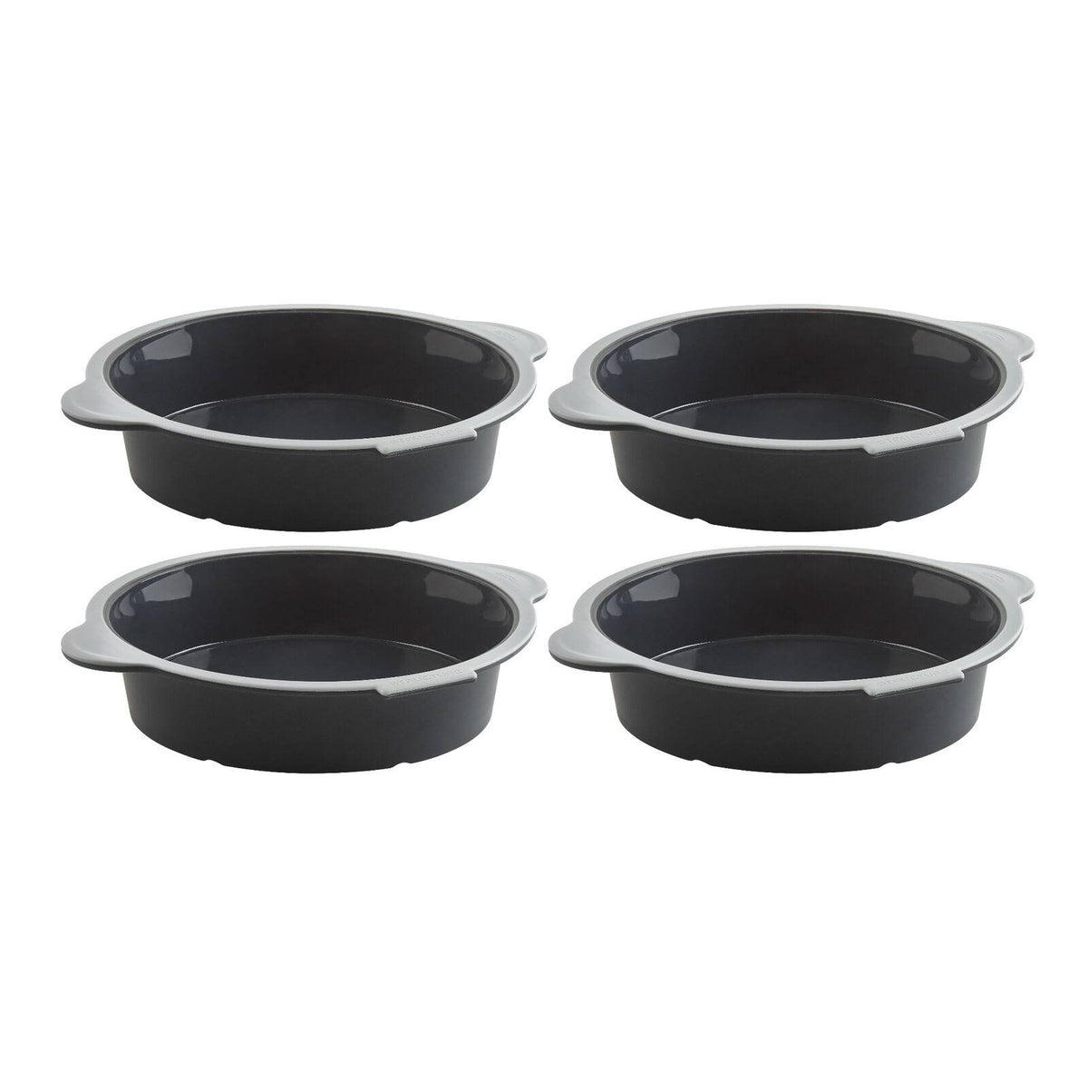 Black and Gray 4X Round Cake Pans O423168