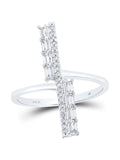 14kt White Gold Baguette Diamond Fashion Ring 1/4 Cttw L163349