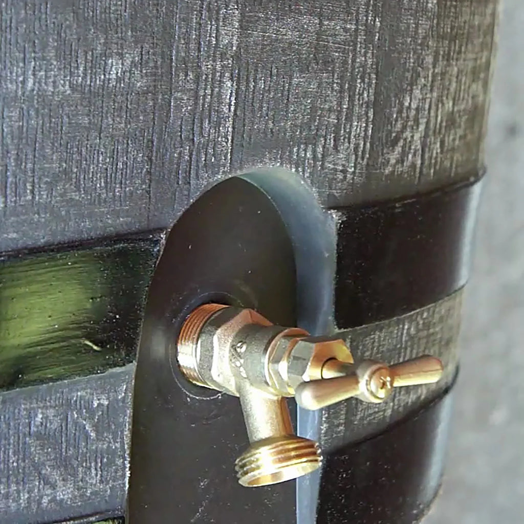 50 Gallon Flat Back Rain Barrel with Brass Spigot M308