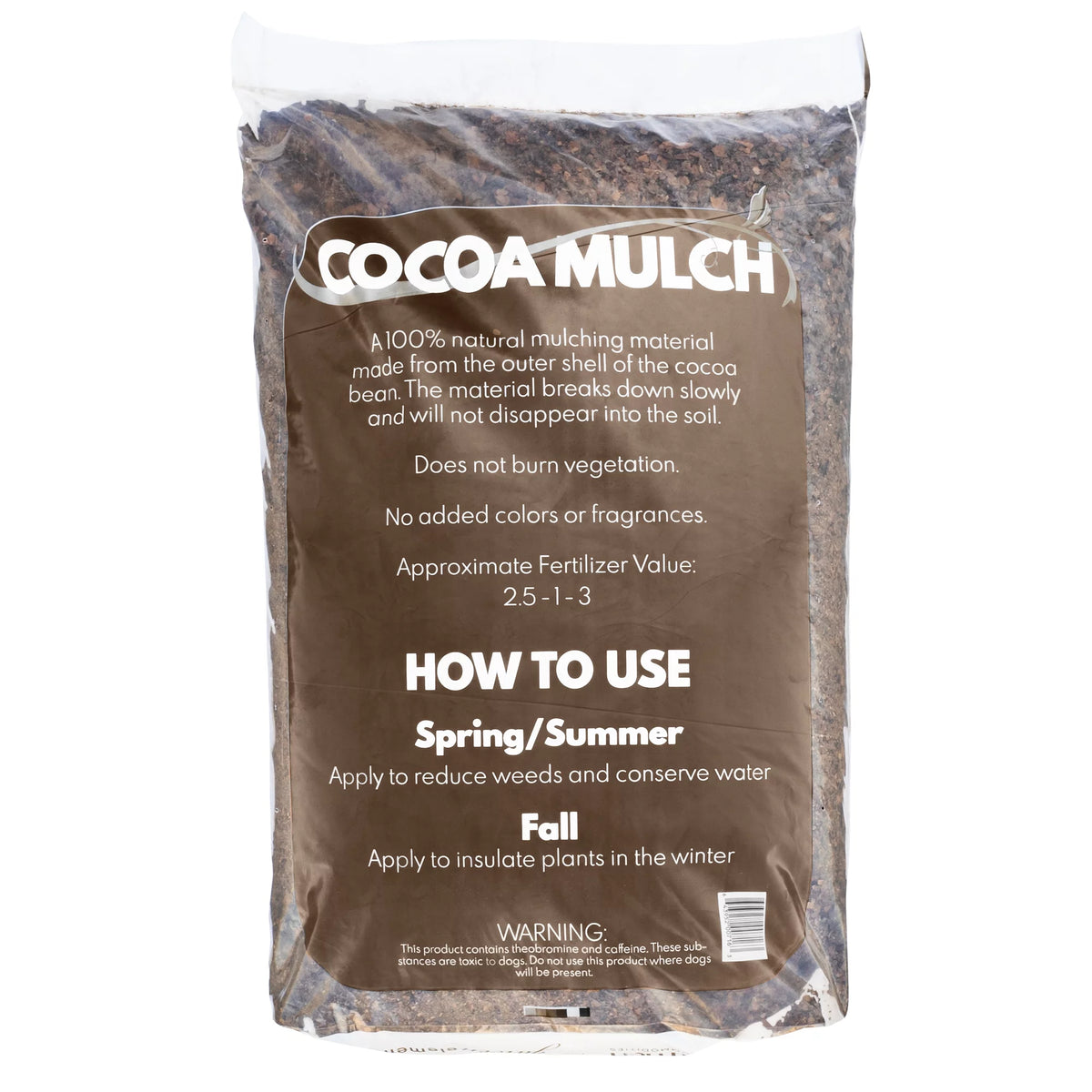 100% Natural Cocoa Bean Shell Mulch 2 CF Bag G9834