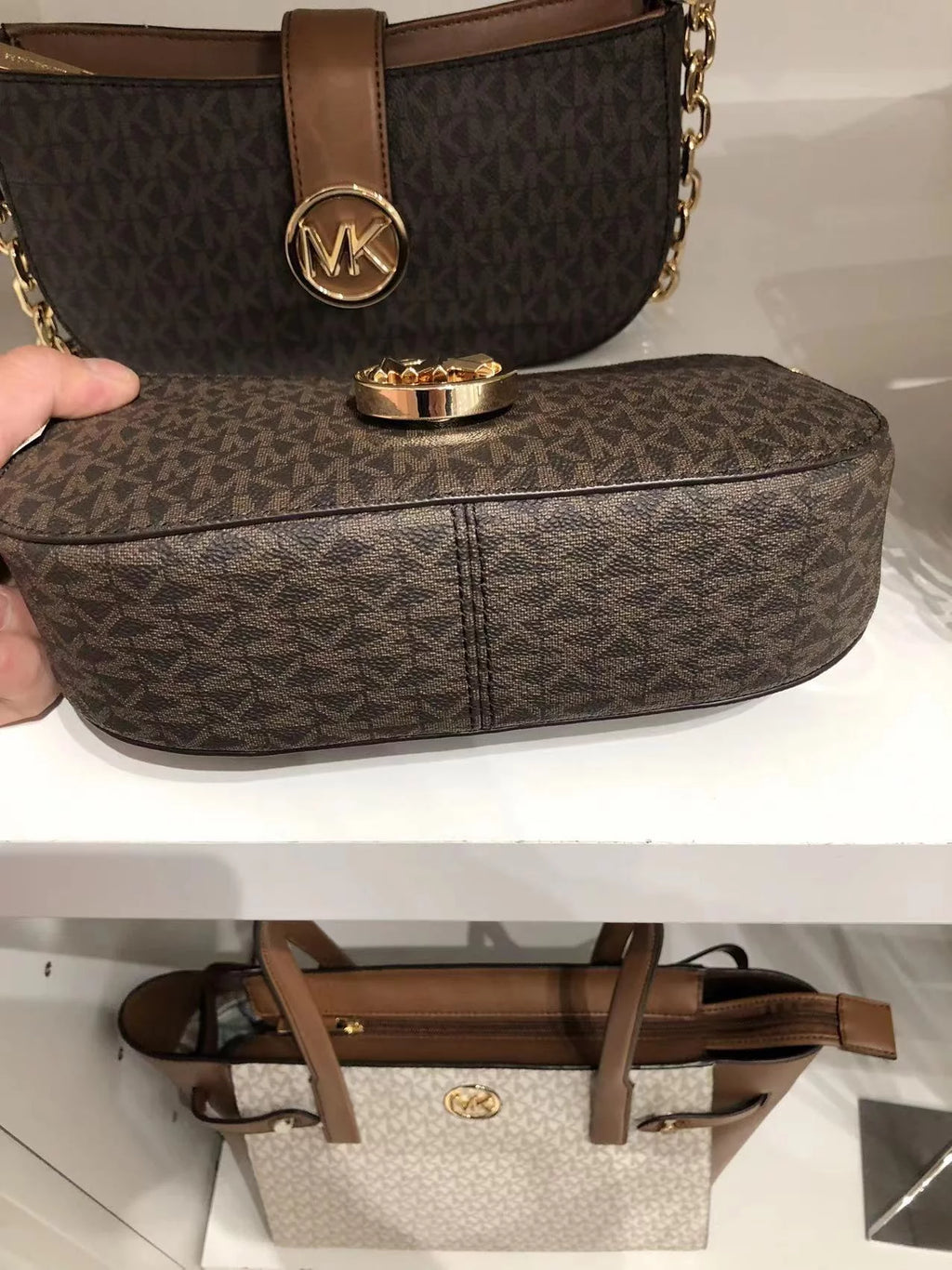 Brown Leather Shoulder Bag T108937