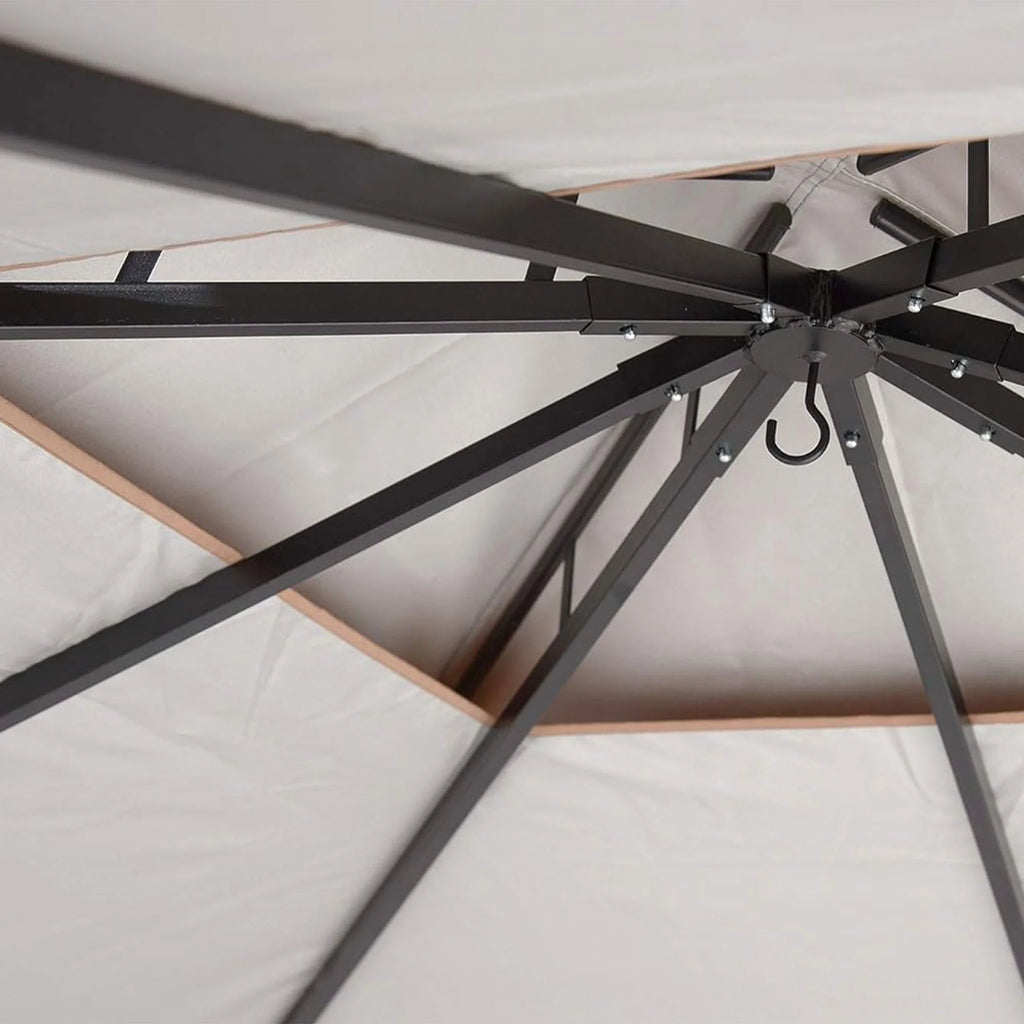 Redwood Gazebo with Retractable Awning B29479