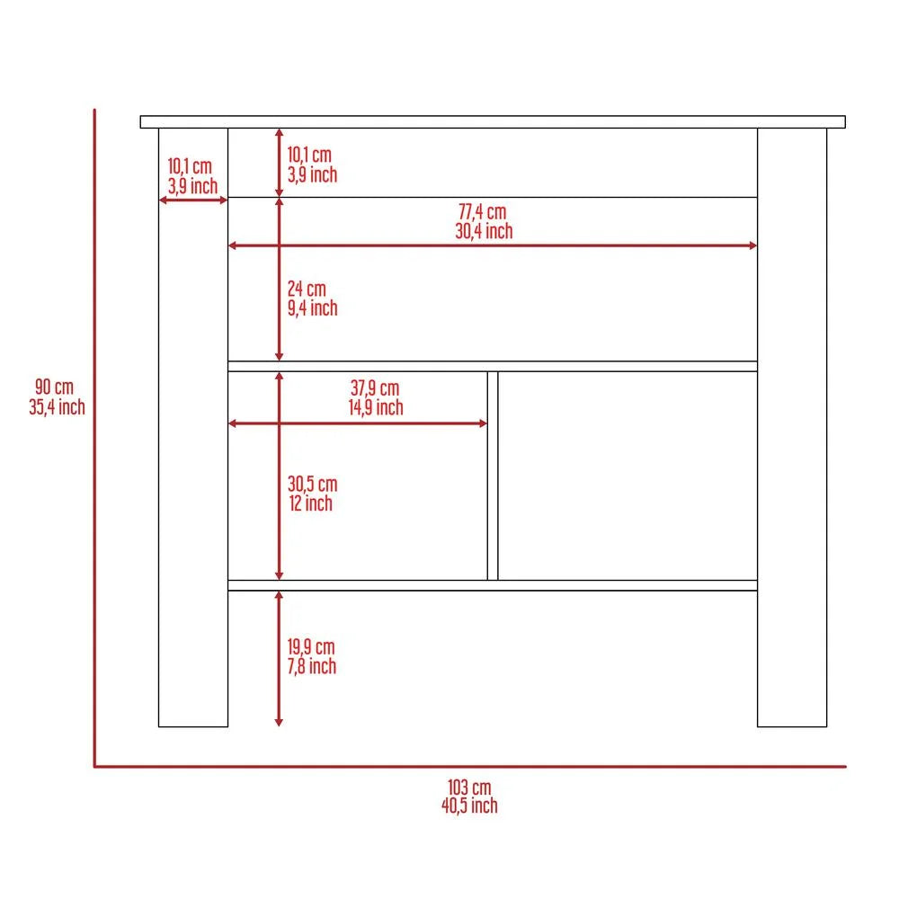Black Kitchen Island V280