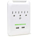 3-Outlet Wall Surge Protector with 2 USB Ports L639