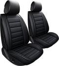 Black Full Set Faux Leather Car Seat Covers L7772