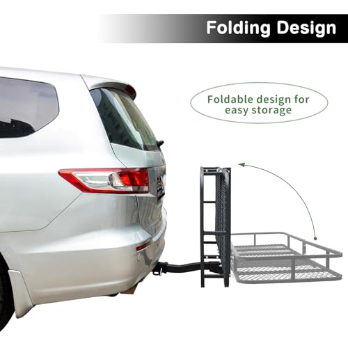 60"x24"x6" Folding Cargo Carrier Hitch Mount N636334