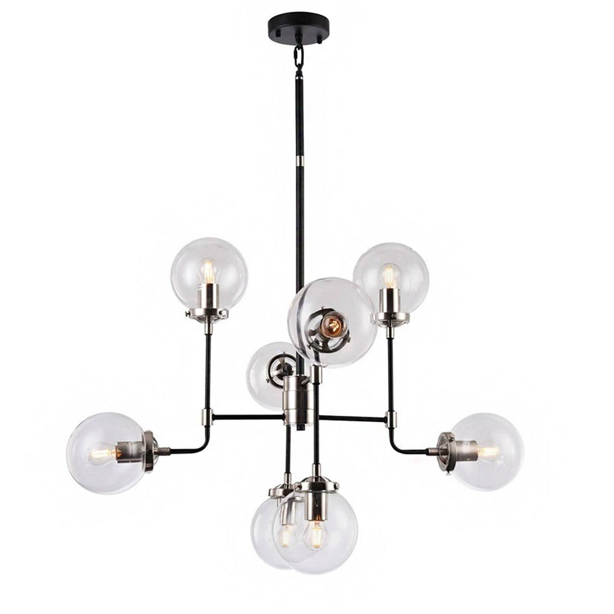Polished Nickel Black Ceiling Fixture H379
