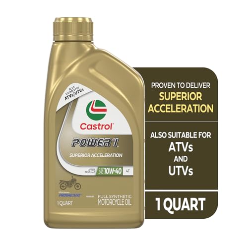 10W-40 Full Synthetic Motorcycle Oil, 1 Quart, Pack of 6 D833793