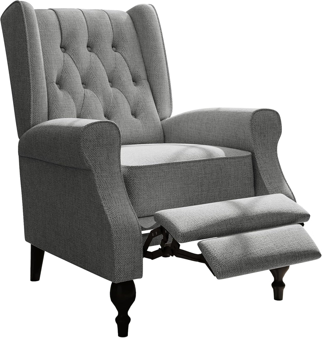 Dark Gray High Back Upholstered Recliner Chair U922003
