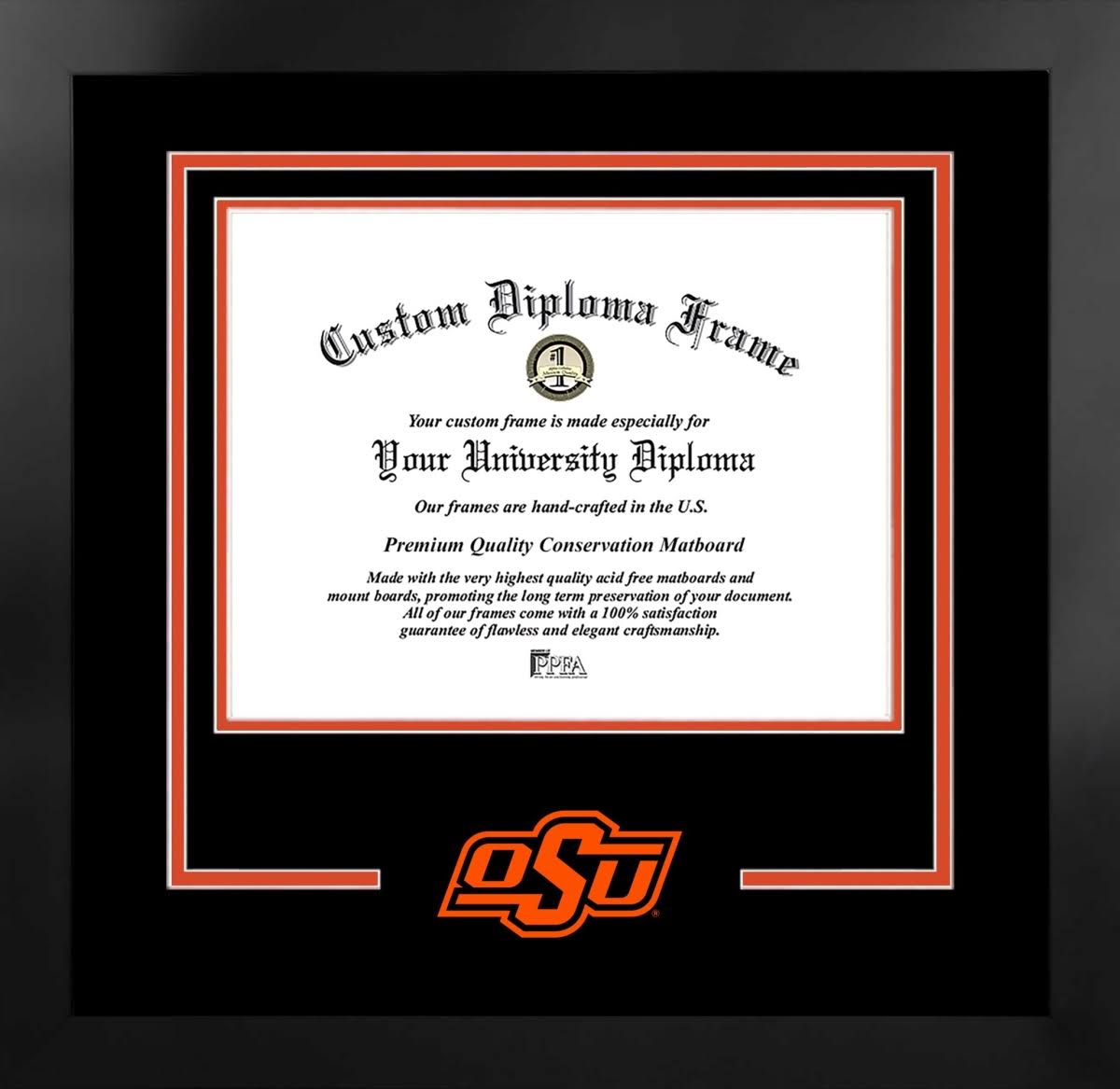 11 x 8.5 in. Black Frame Diploma X7792