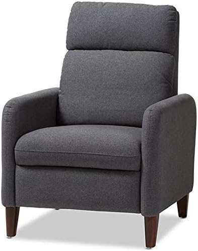 Gray and Walnut Recliner U160