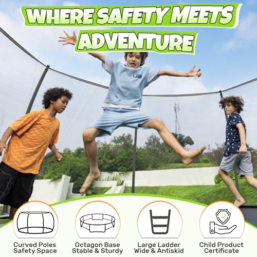 8FT Recreational Trampoline with Enclosure I6687