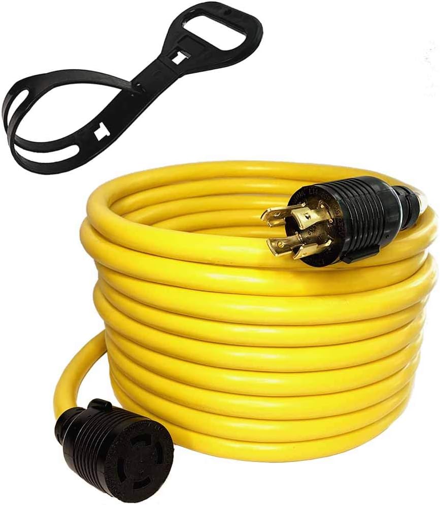 40Ft 30 Amp 125/250V 4 Prong Generator Extension Power Cord R333