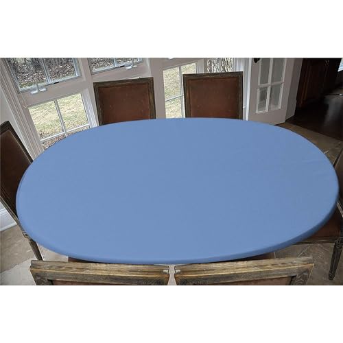 Brown Oval Polyester Tablecloth for 48" x 80" Oval Table H967772