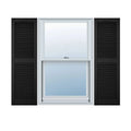 Black Vinyl Open Louver Shutters N10774